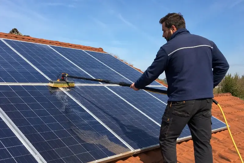 Nettoyage et entretien de panneaux solaires au Cellier